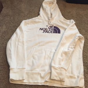 North face white logo hoodie