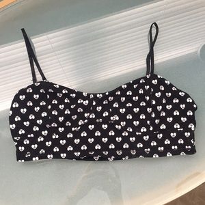 Bethany Mota Logo Black Beach Bandeau Bralette