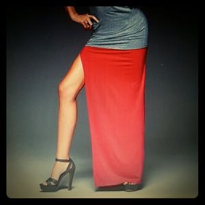 Maxi Skirt salmon color
