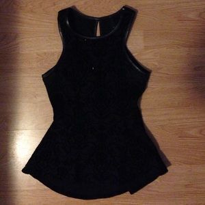 Black peplum top