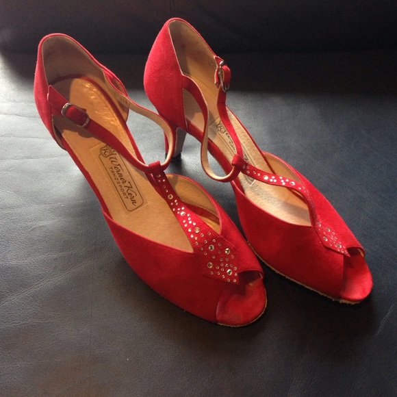 Red dance shoes