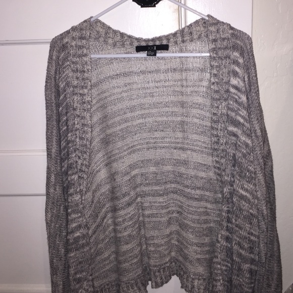 Grey and white cardigan