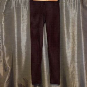 VS Pink Maroon & Black XS Leggings