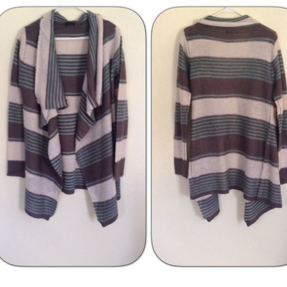 Stripe waterfall cardigan - Picture 3 of 4