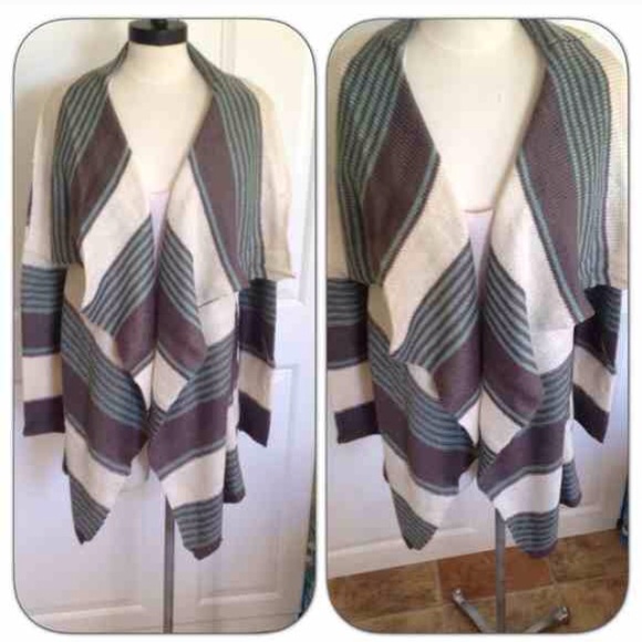 Stripe waterfall cardigan - Picture 4 of 4