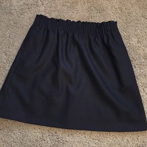 Jcrew black wool skirt