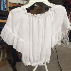 Brandy Melville flowy off the shoulder crop top