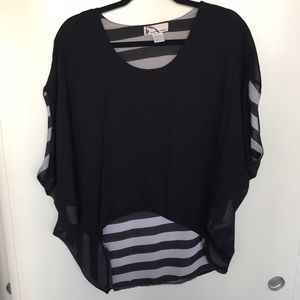 Black & White blouse