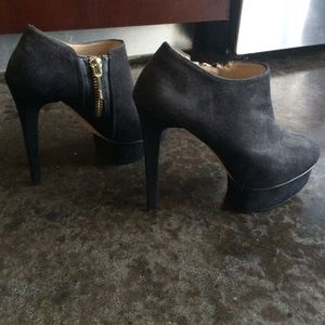 Black Suede Zara Heels