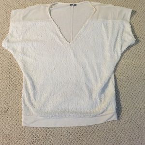 Ivory sequins top