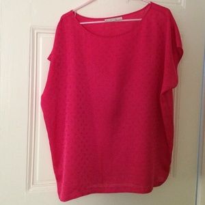 Flowy pink bubble shirt - dress up or down!