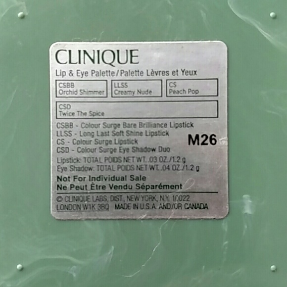 Cliniqe lipstick, eyeshadow, plus brush - Picture 2 of 2