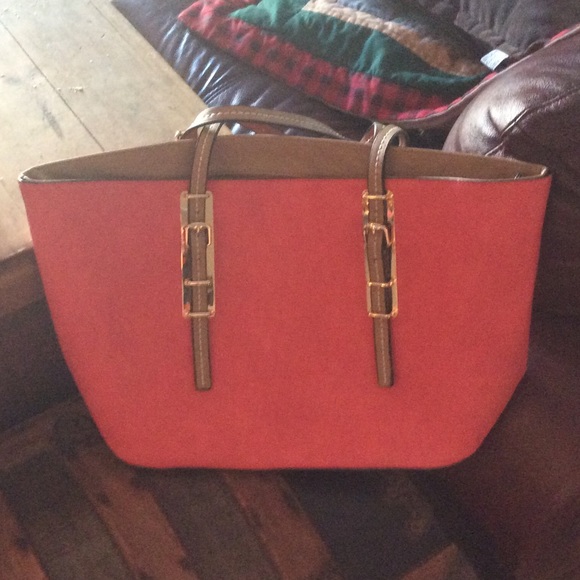 Coral color large bag