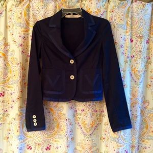 RED Valentino navy cropped blazer