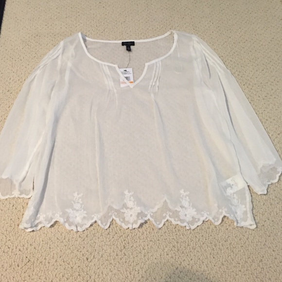 Sheer white blouse - Picture 1 of 2