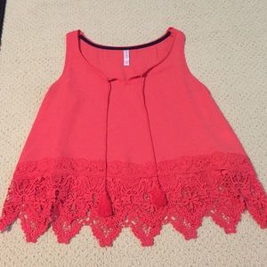 Coral tank top