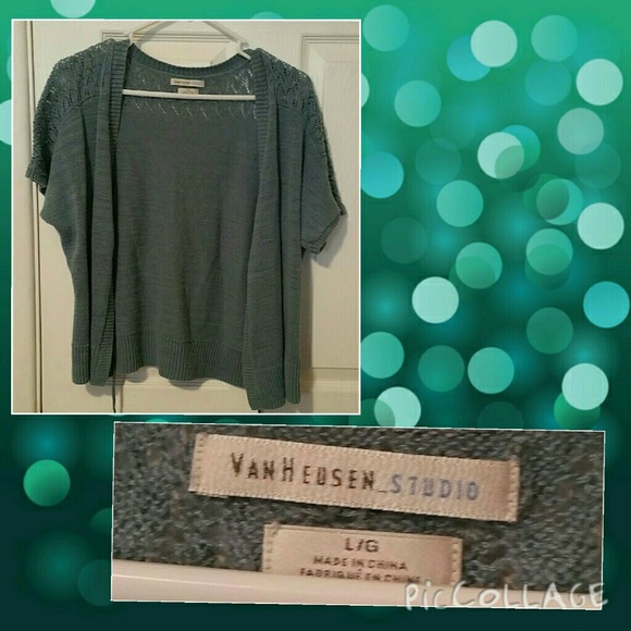 Van Heusen Short Sleeve Cardigan - Picture 2 of 3