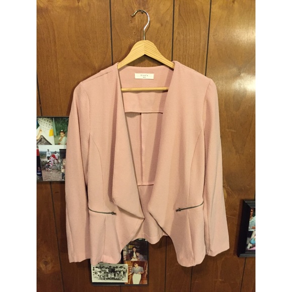 Powder pink blazer.