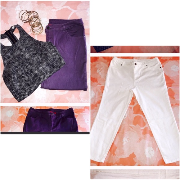Belle Gray by Lisa Rinna Pants - 2 Pairs Lisa Rinna Cropped Pants