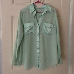 Seafoam blouse for work or play!