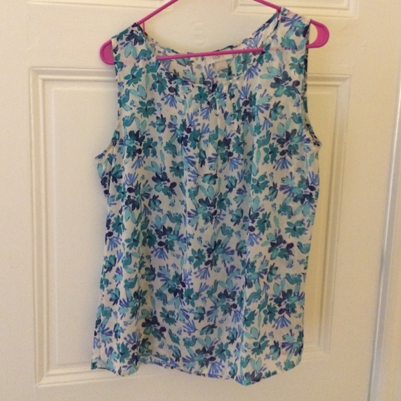Floral blouse - great with cardigan!