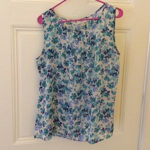Floral blouse - great with cardigan!