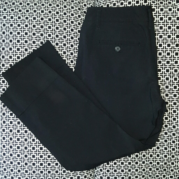 NY &Co. Cropped & cuffed black dress pants.