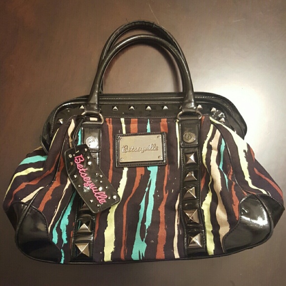 BESTSEYVILLE Black Brown and Green Betseyville Bag
