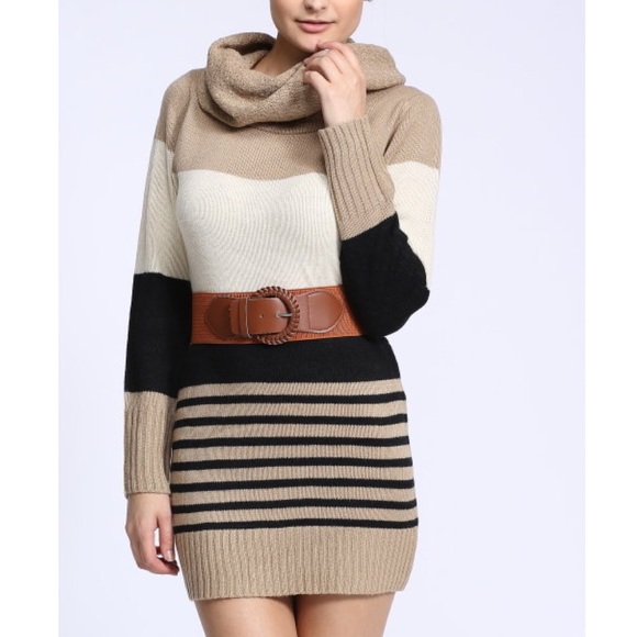 LOWEST PRICE Long Sleeve Sweater Tunic / Dress - Picture 3 of 4