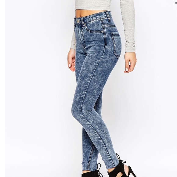 Acid wash Mid-rise jeans