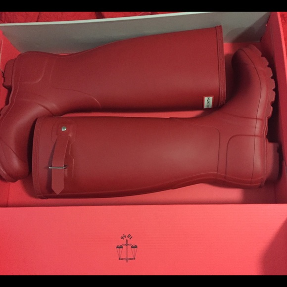 Military Red Hunter Rain Boots