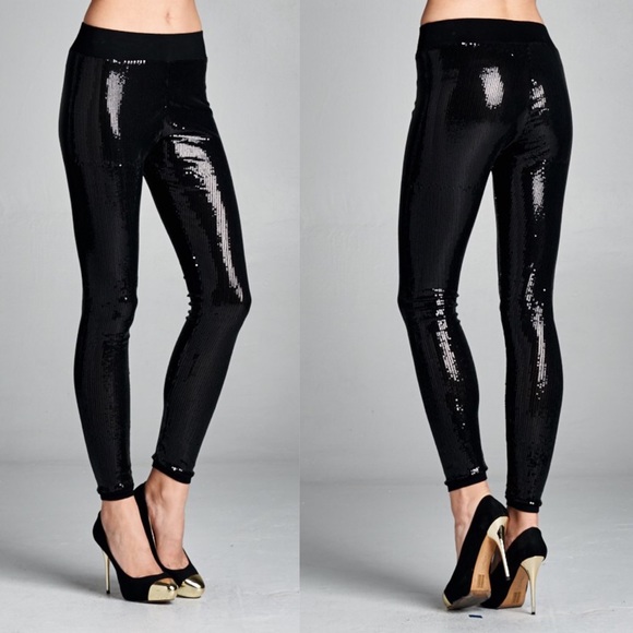 Sequin Leggings Pants - Picture 2 of 2