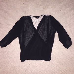 Sheer black blouse 💋