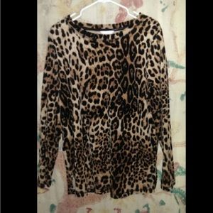 fuzzy cheetah sweater