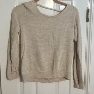 Red Haute cozy knit sweater w open back