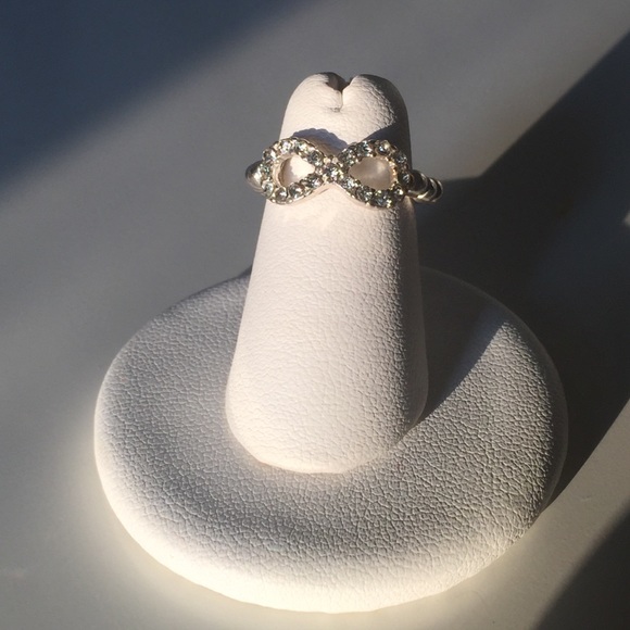 Stretch Infinity Rhinestone Ring - Picture 2 of 3