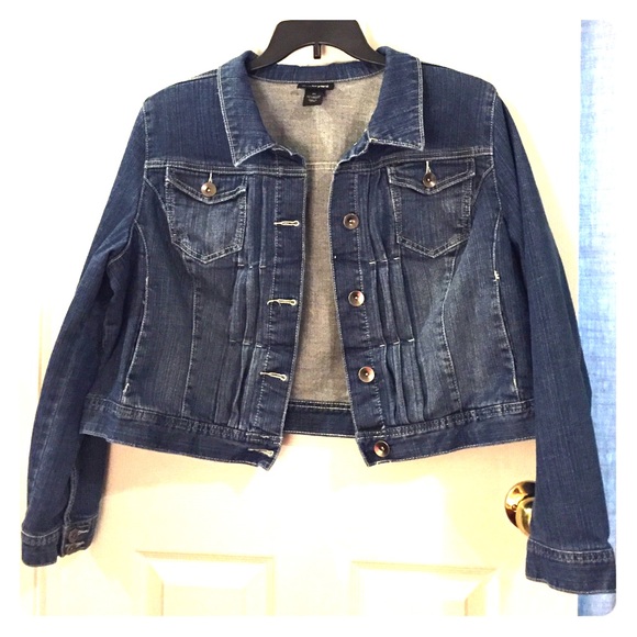 Lane Bryant plus size Cropped jean jacket