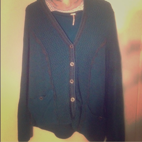 Soft Blue Free People Sweater