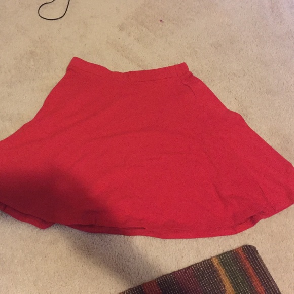 Red skater skirt