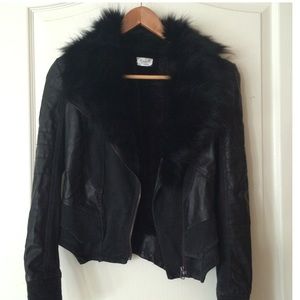 //SOLD// Fancy Fur Leather Jacket