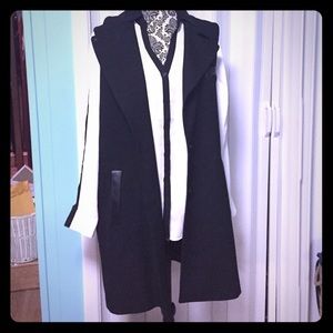 White and black button down