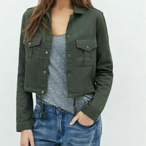 NWOT Cropped utility jacket