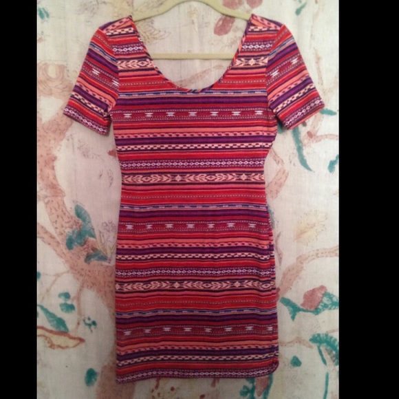 Aztec body con dress