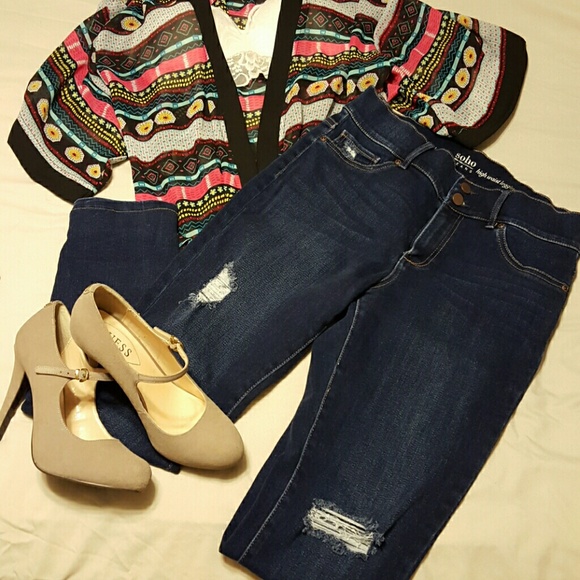 Denim - NY&Co Ripped high waist jean leggings