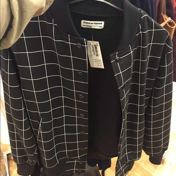 American Apparel Grid Bomber Jacket
