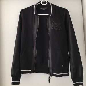 Armani Exchange Black Silver Track Jacket