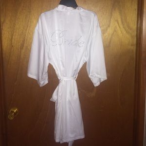 White Satin Bride Robe