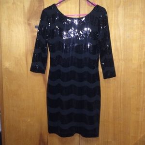 Cute, sparkly, mini black dress