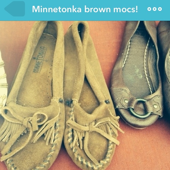 Light brown leather new moccasins - Picture 2 of 2