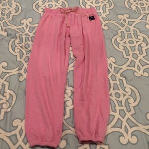 cropped pink sweatpants